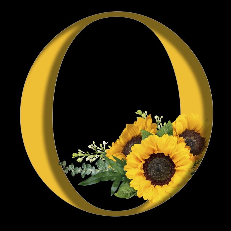 Alphabet, Buchstabe O, Blumen