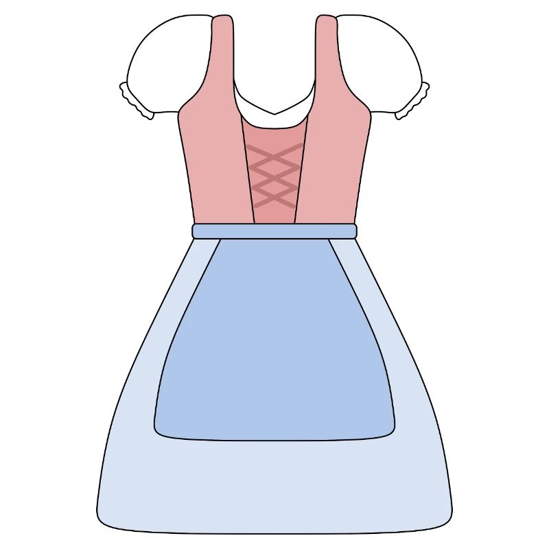 Conception de robe bavaroise traditionnelle Dirndl
