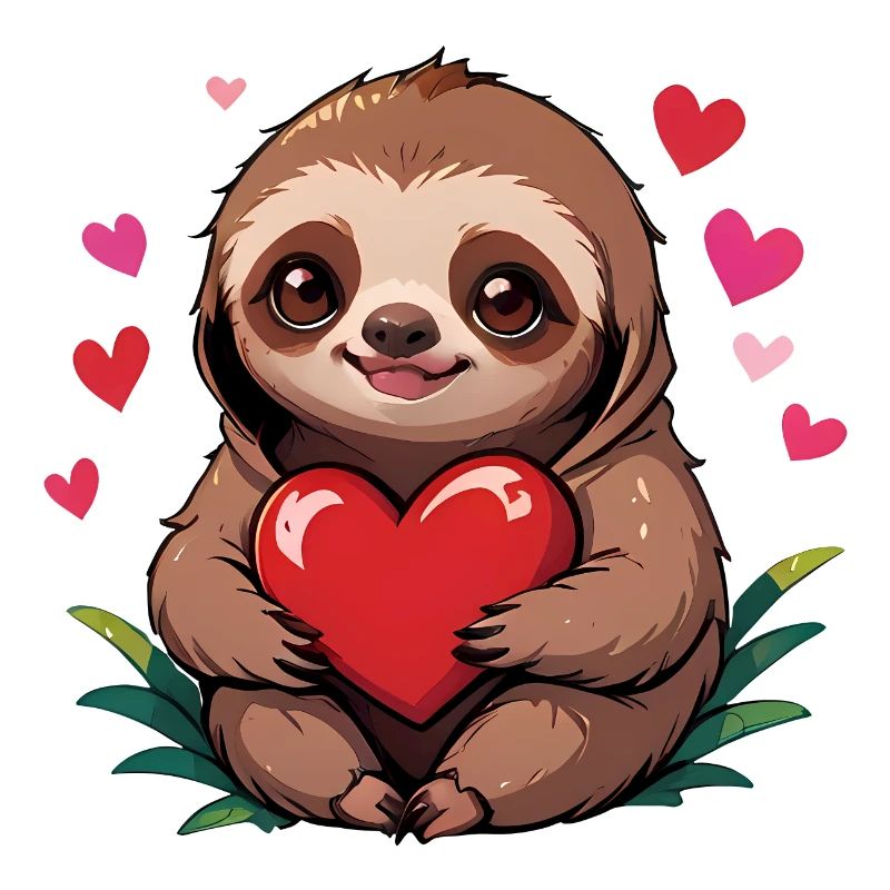 Give this cute sloth as a gift for Valentine's Day