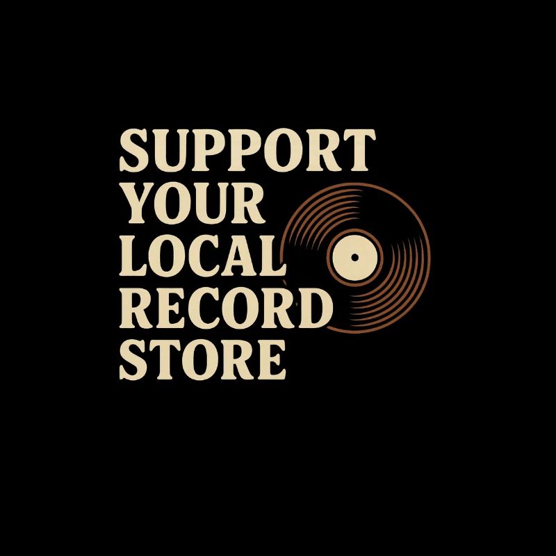 Support Local Record Store Vinyl Tee