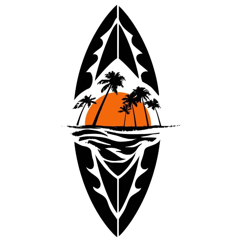 Surf all day - Beach - Surfboard - Sunset