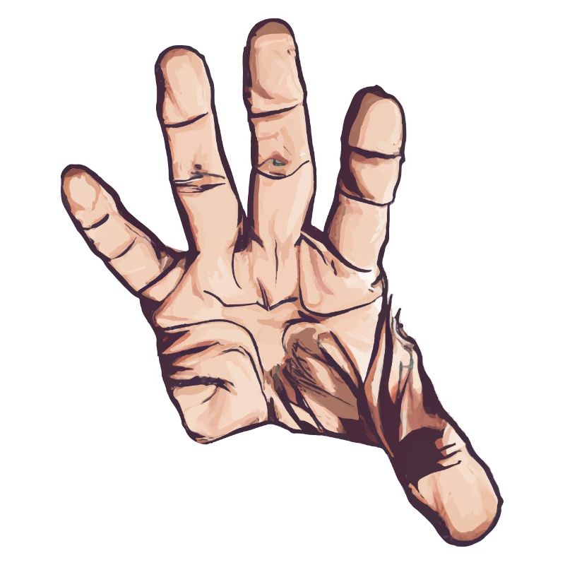Hand grasping / stretching out, Vector Art