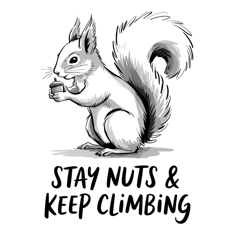 Stay crazy and keep climbing Squirrel