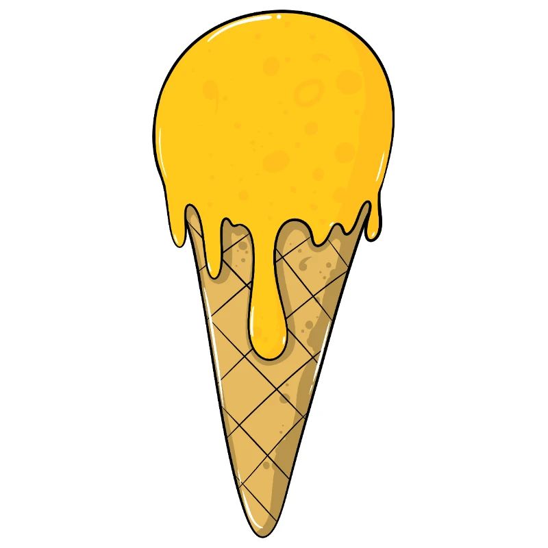 Eis | Gelb Orange Eiscreme | IceCream
