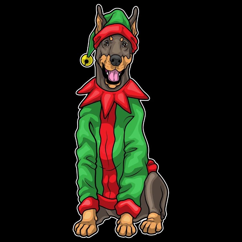 Doberman Lutins de Noël