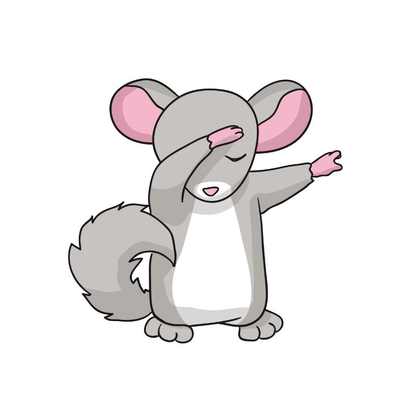 dabbing chinchilla Wollmaus Wollmäuse Dab Geschenk