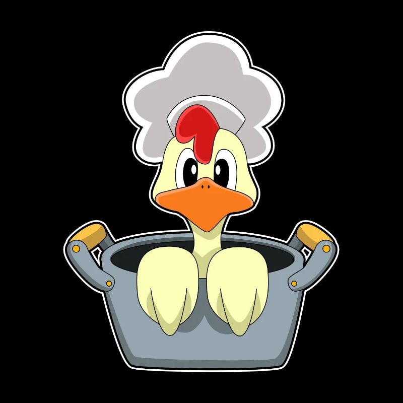 Hühnchen mit Kochtopf