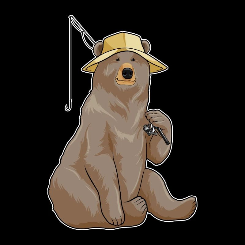 Pêche à l’ours avec une canne à pêche
