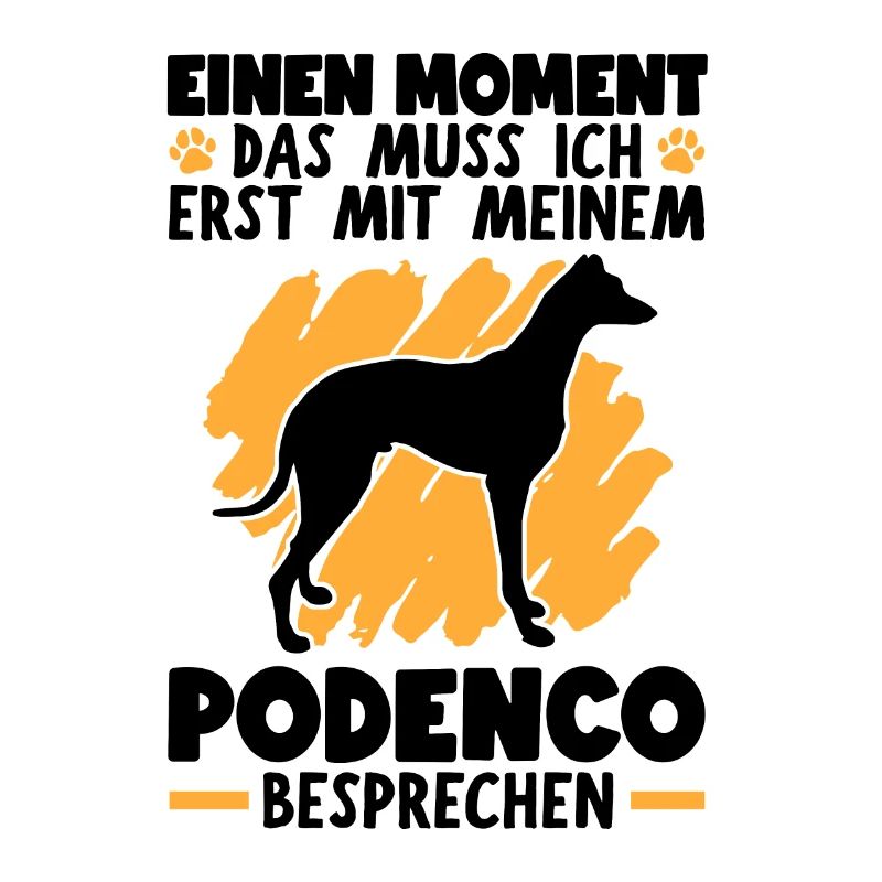 Mit Podenco besprechen spanischer Jagdhund