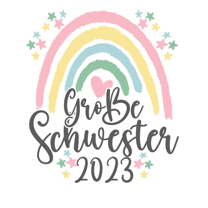 Boho Style Große Schwester 2023 Regenbogen Mädchen