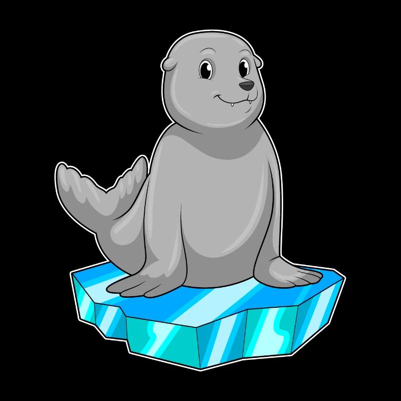 Seehund mit Eisscholle