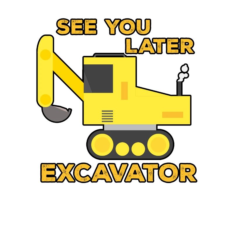Excavator Construction Site Construction Worker Construction Later I Gift