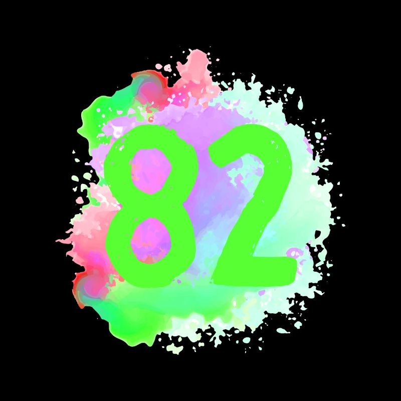 82 Zahl Klecks
