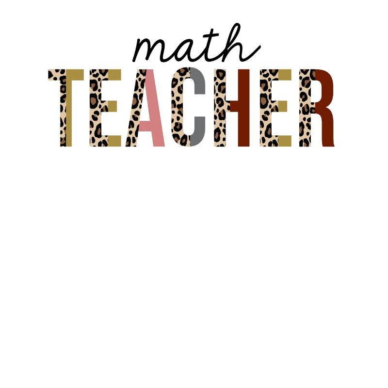 Math Teacher Leopard Print Funny