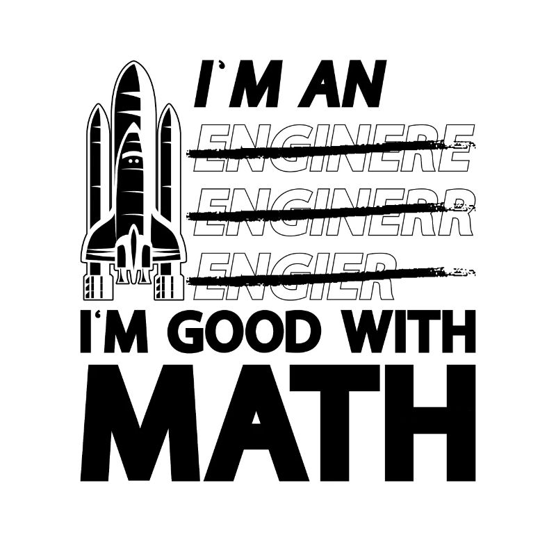 Je suis un je suis bon avec Math Aerospace Engineer Space