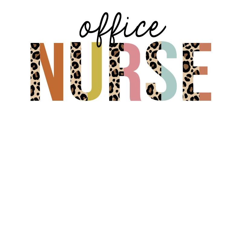 Office Nurse Leopard Print Registered RN Nursing
