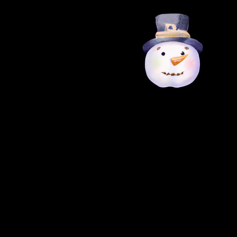 Retro Winter Schneemann Gesicht Brusttasche