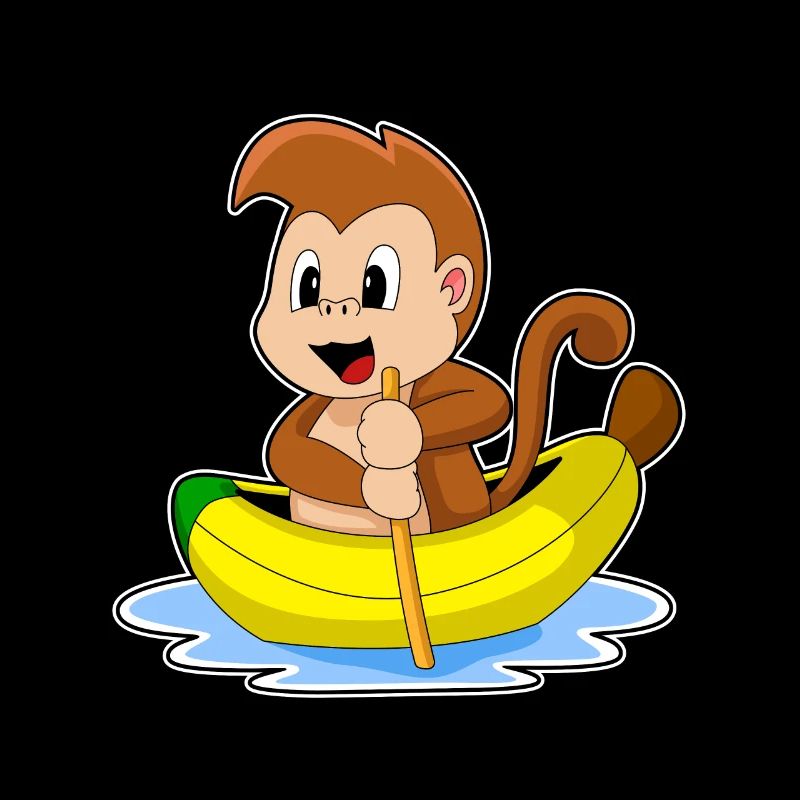 Bateau banane singe