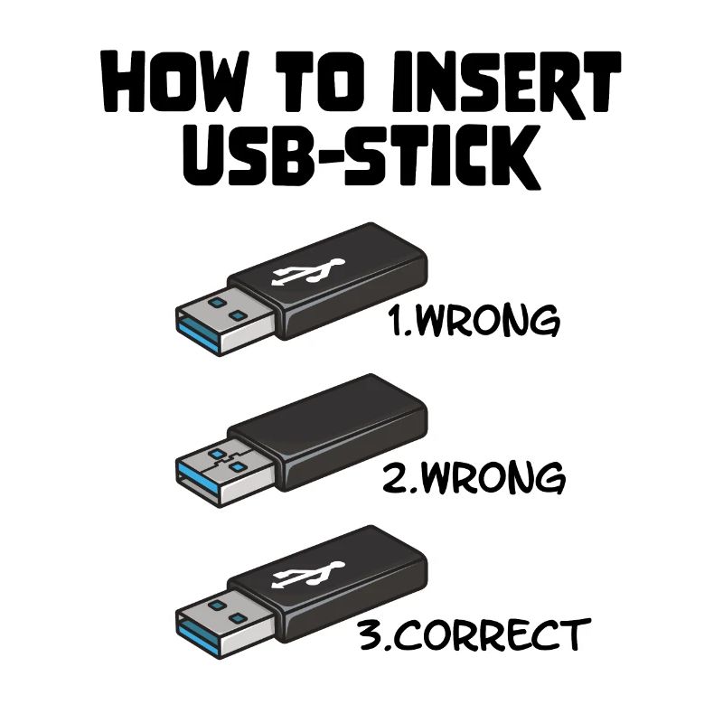 How To Insert USB Stick Funny Programmer Meme