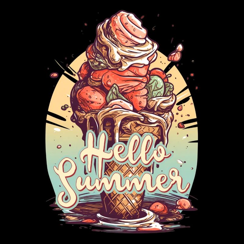 Hello Summer Eis Eiscreme Eisdiele