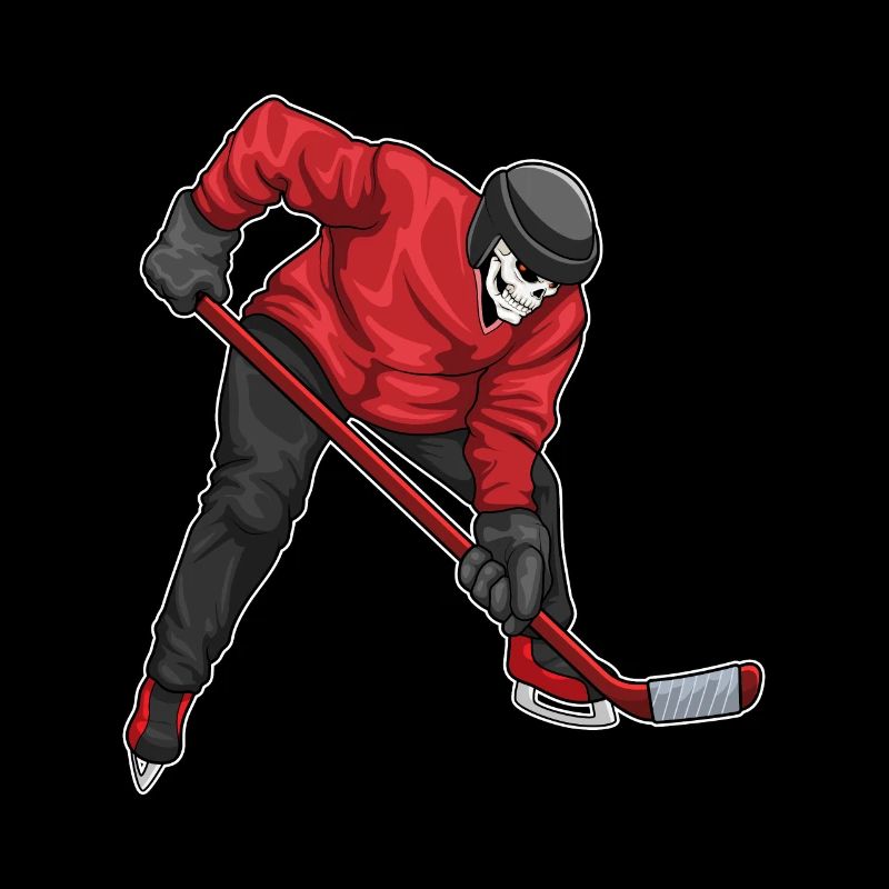 Skelett Eishockey Eishockeyschläger