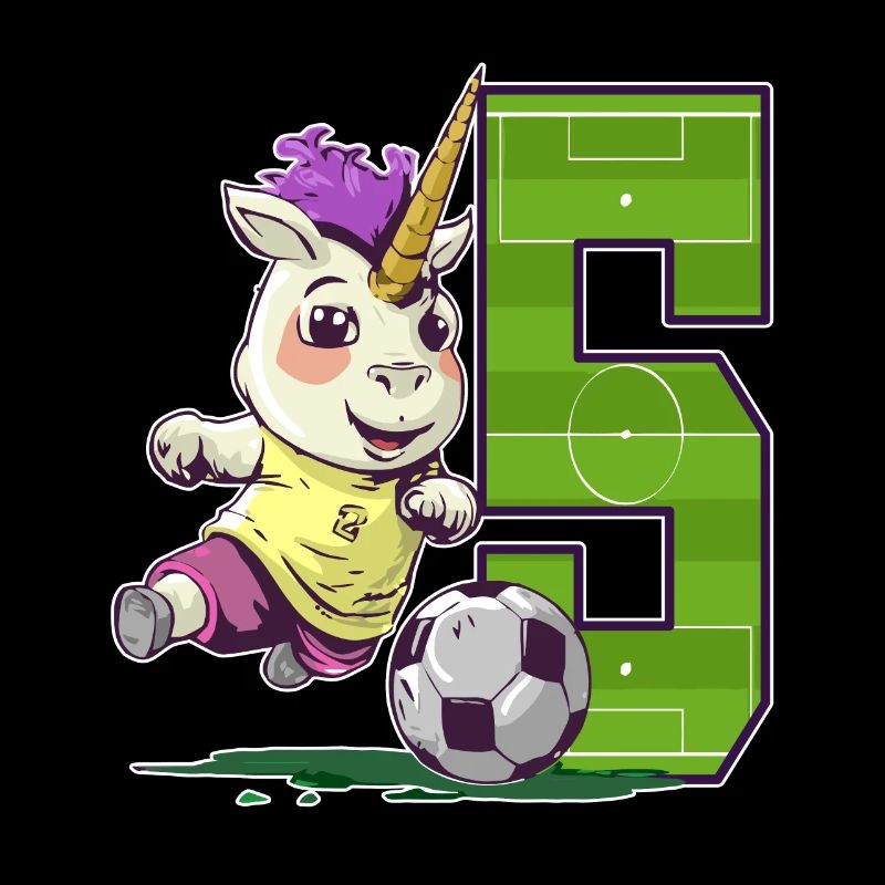 Fußball Einhorn - 5 Jahre Mädchen - 5. Geburtstag