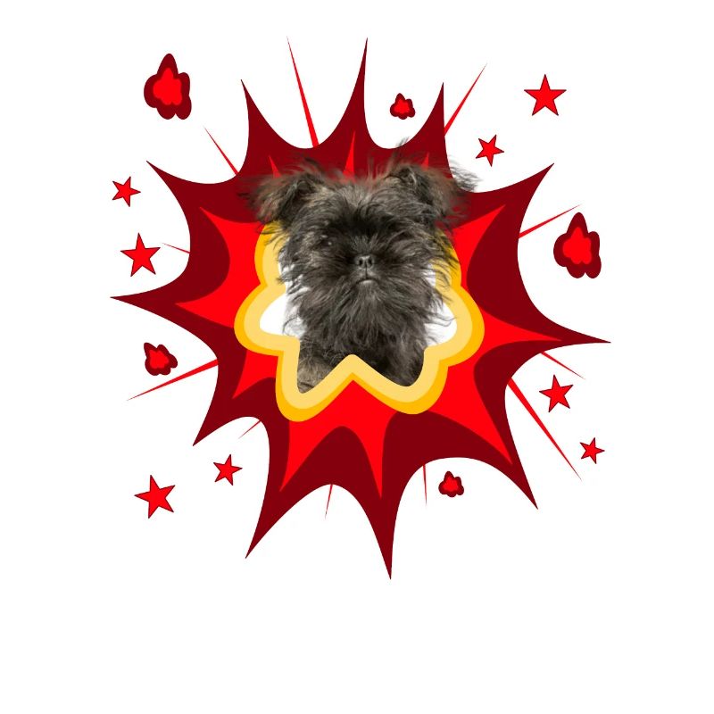 Conception de chien de bande dessinée - Pow - Affenpinscher
