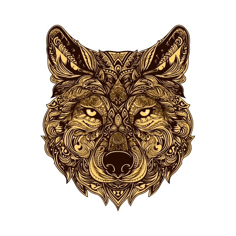 Wolf Kopf Tier
