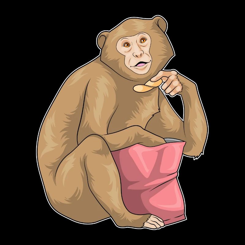 Affe Chips Chipstüte