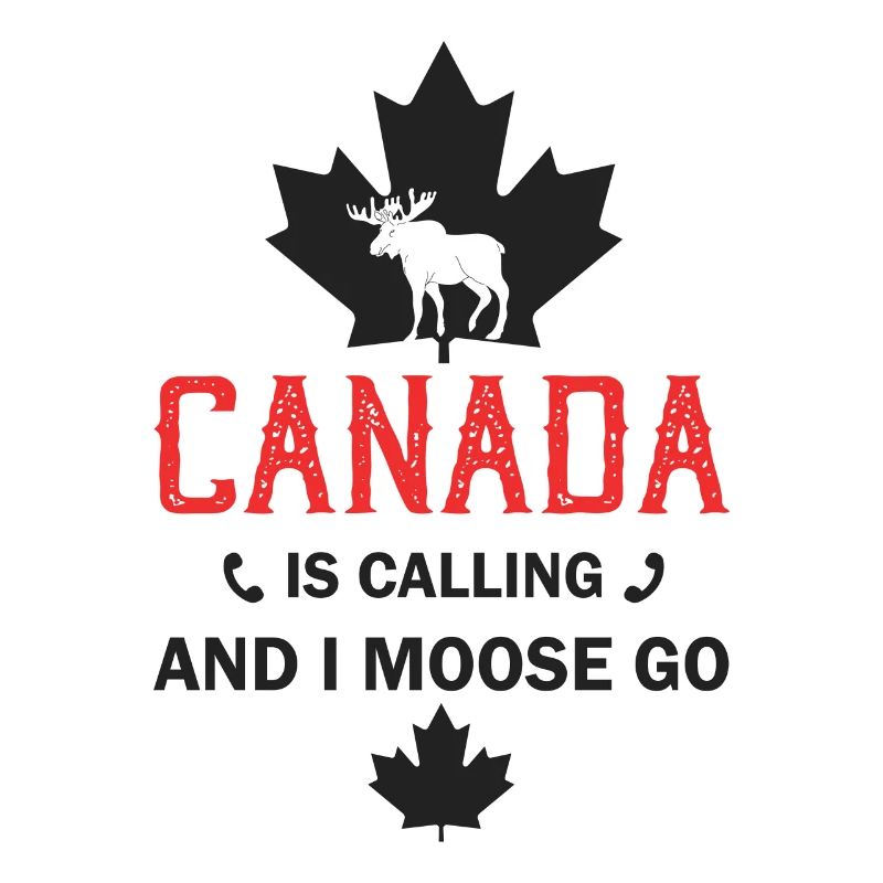 Orignal du Canada Drapeau canadien Feuille d’érable