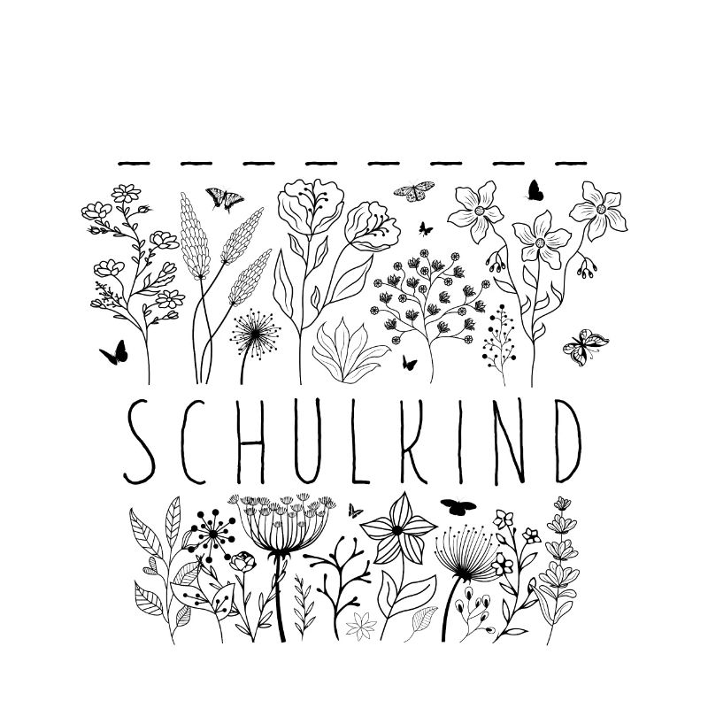 Schulkind Einschulung Blumen Schmetterlinge Schule