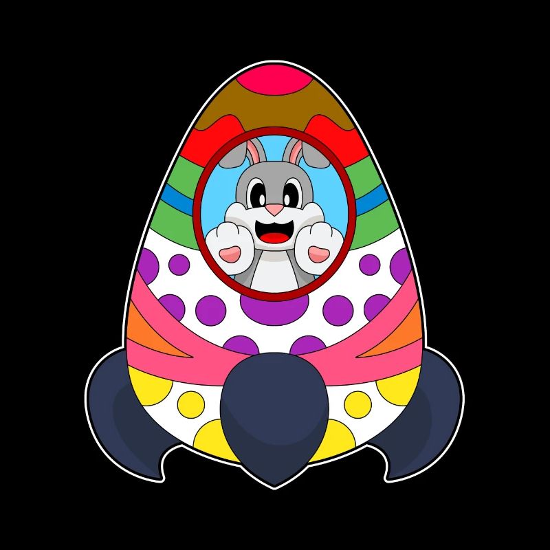 Fusée d’oeuf de Pâques lapin