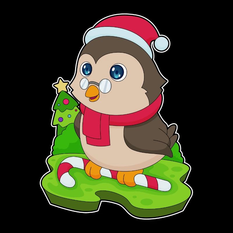 Hibou Noël Candy Cane