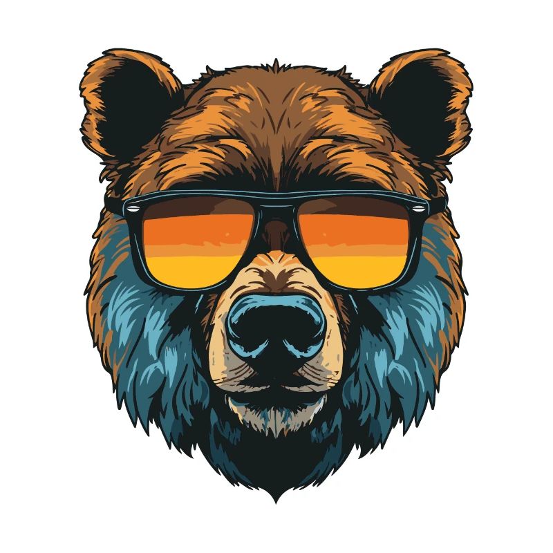 Bär Kopf Cool