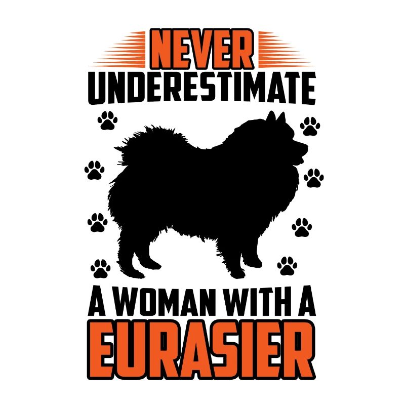 Femme avec Eurasier Spitz Eurasier Eurasier