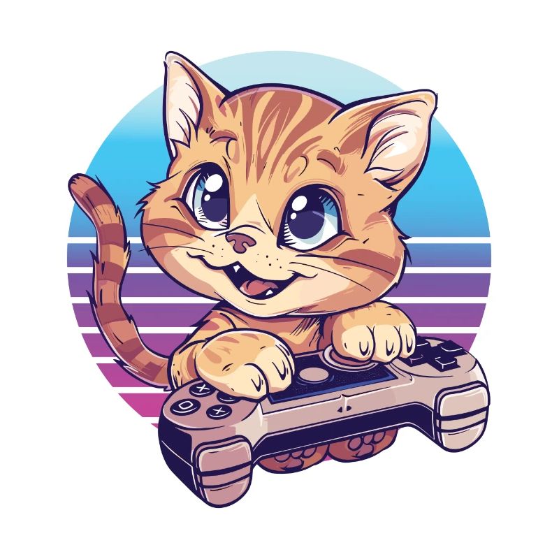 Fond rétro de jeu de chat