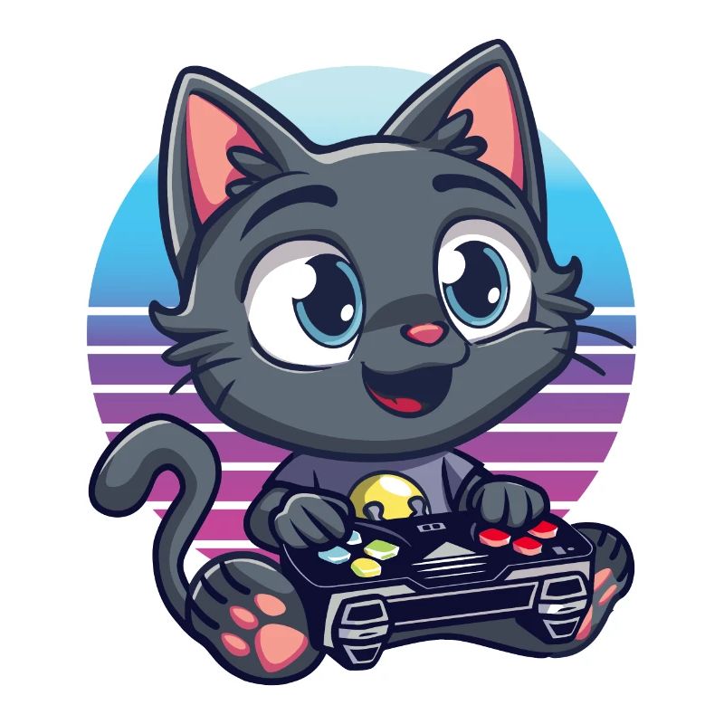 Fond rétro de jeu de chat