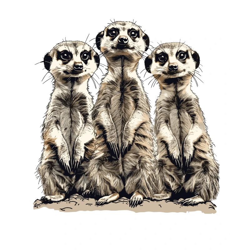 Drei Erdmännchen