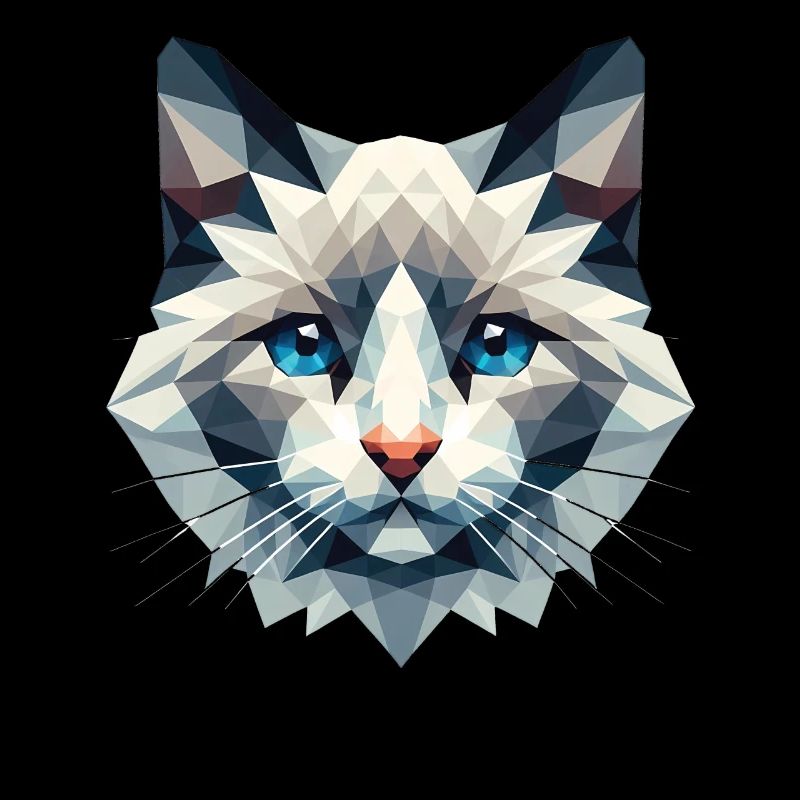 Polygon Katze, Digitale Kunst