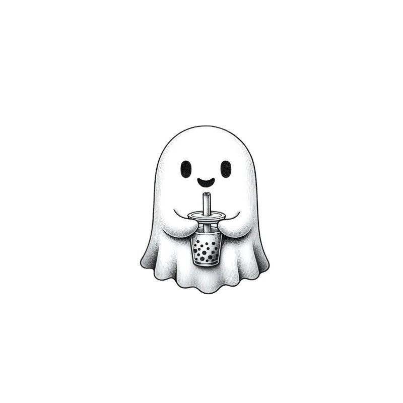 Cute Ghost Bubble Tea