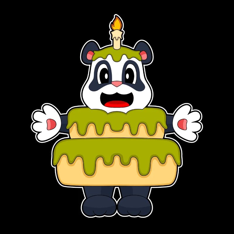Panda Geburtstag Kerze Kuchen