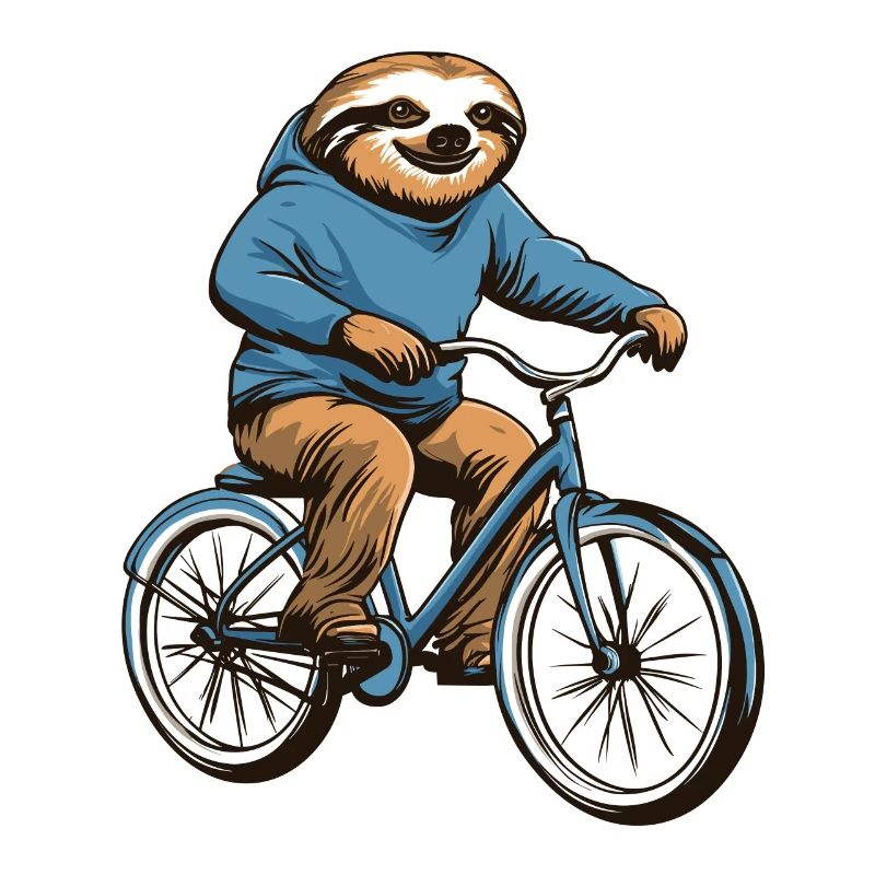 Sloth on Bicycle