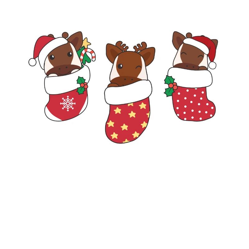 Okapi mignon en chaussette de Noël pour okapi de Noël