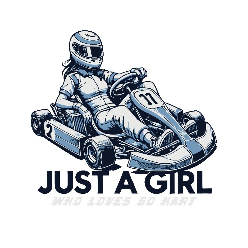 Nur Ein Mädchen Das Go-Kart Rennfahrer Liebt