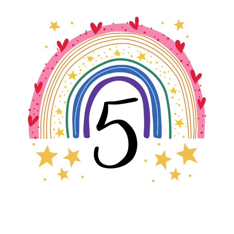 Geburtstag 5 Mädchen Regenbogen Fee Fünfter 5
