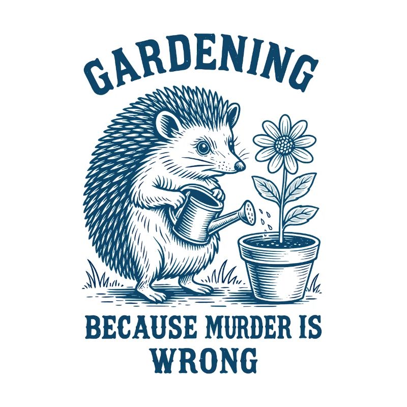 Hérisson amusant et conception de jardin