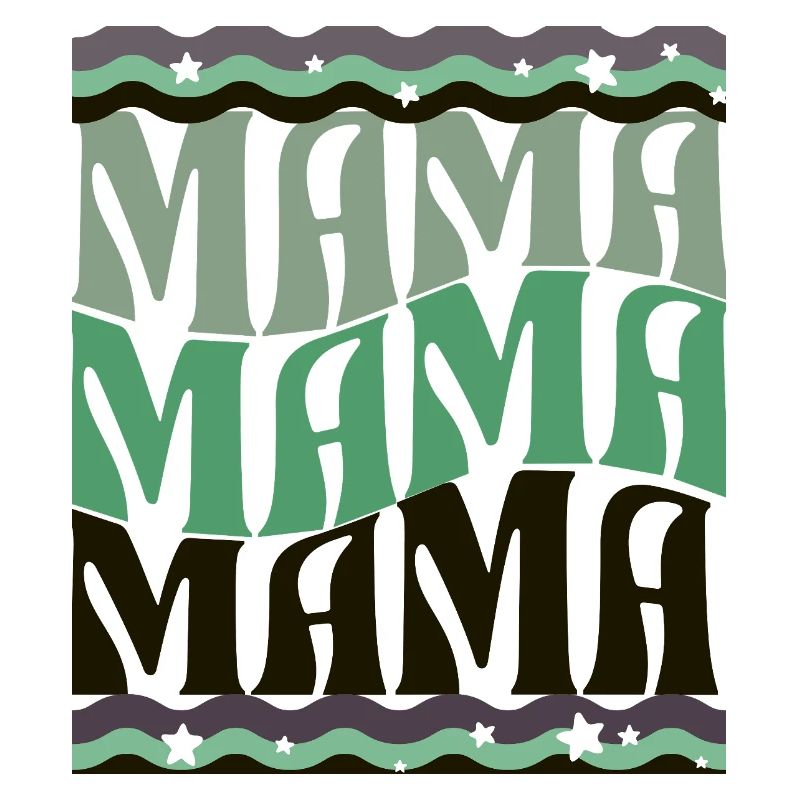 MAMA Waves Pattern Green Brown