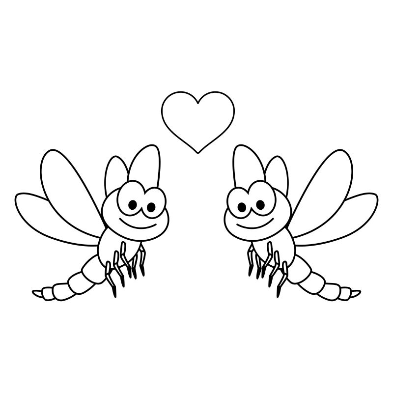 libellule comic couple amour