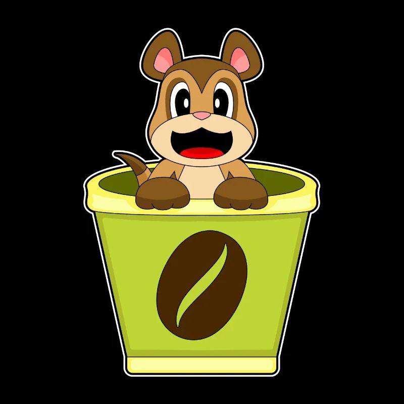 Erdmännchen Becher Kaffee