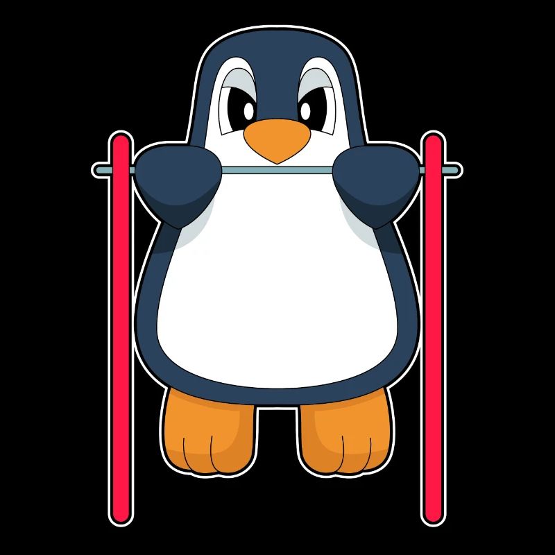 Penguin Bodybuilder Pull-ups